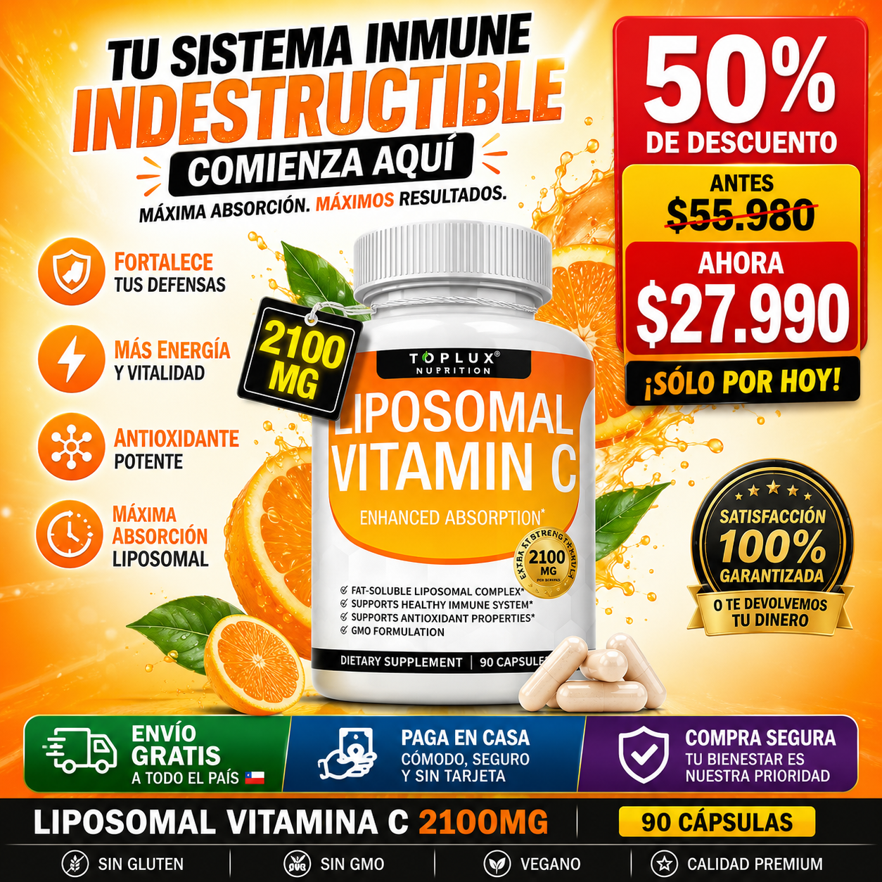 InmuCore™ – Vitamina C Liposomal 2100mg Extra Strength