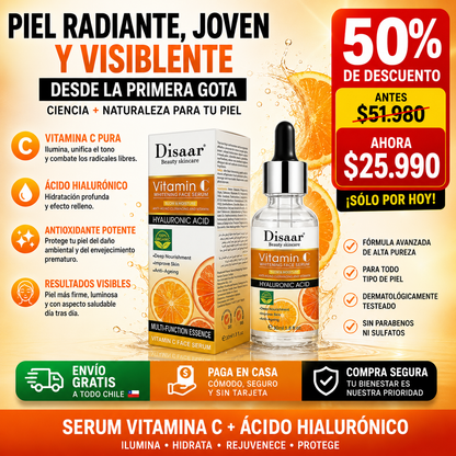 HydraBright™ – Sérum Facial Vitamina C + Ácido Hialurónico