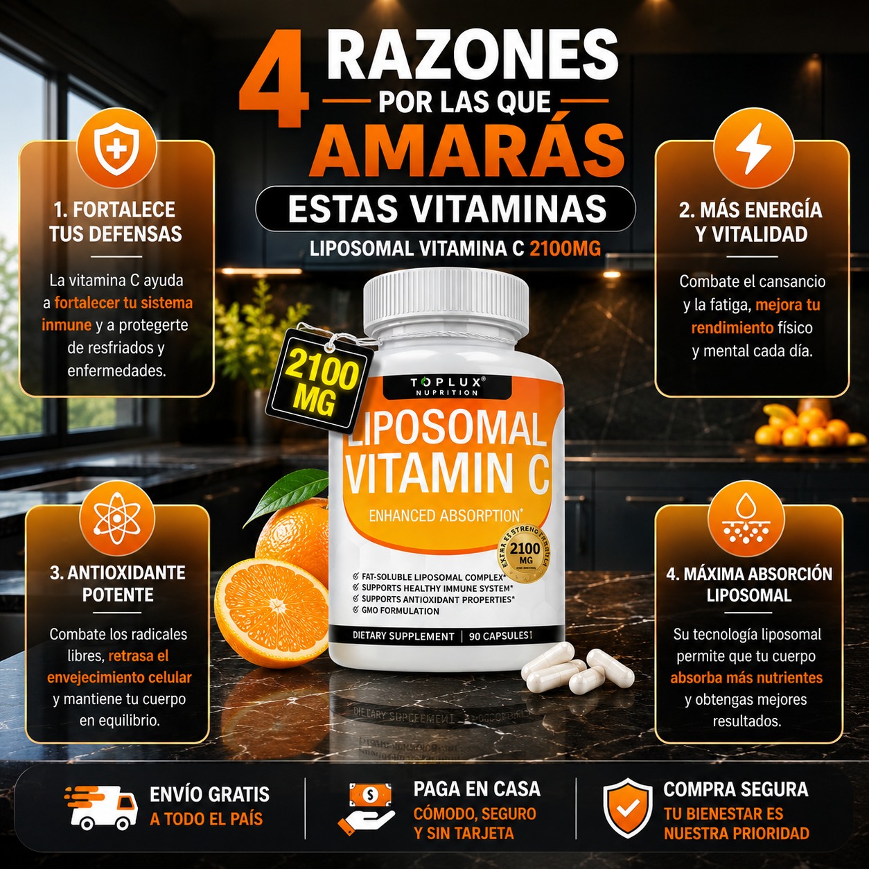 InmuCore™ – Vitamina C Liposomal 2100mg Extra Strength