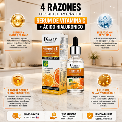 HydraBright™ – Sérum Facial Vitamina C + Ácido Hialurónico