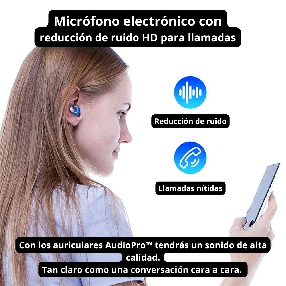 AudioPro™ - Audífonos bluetooth inalámbricos