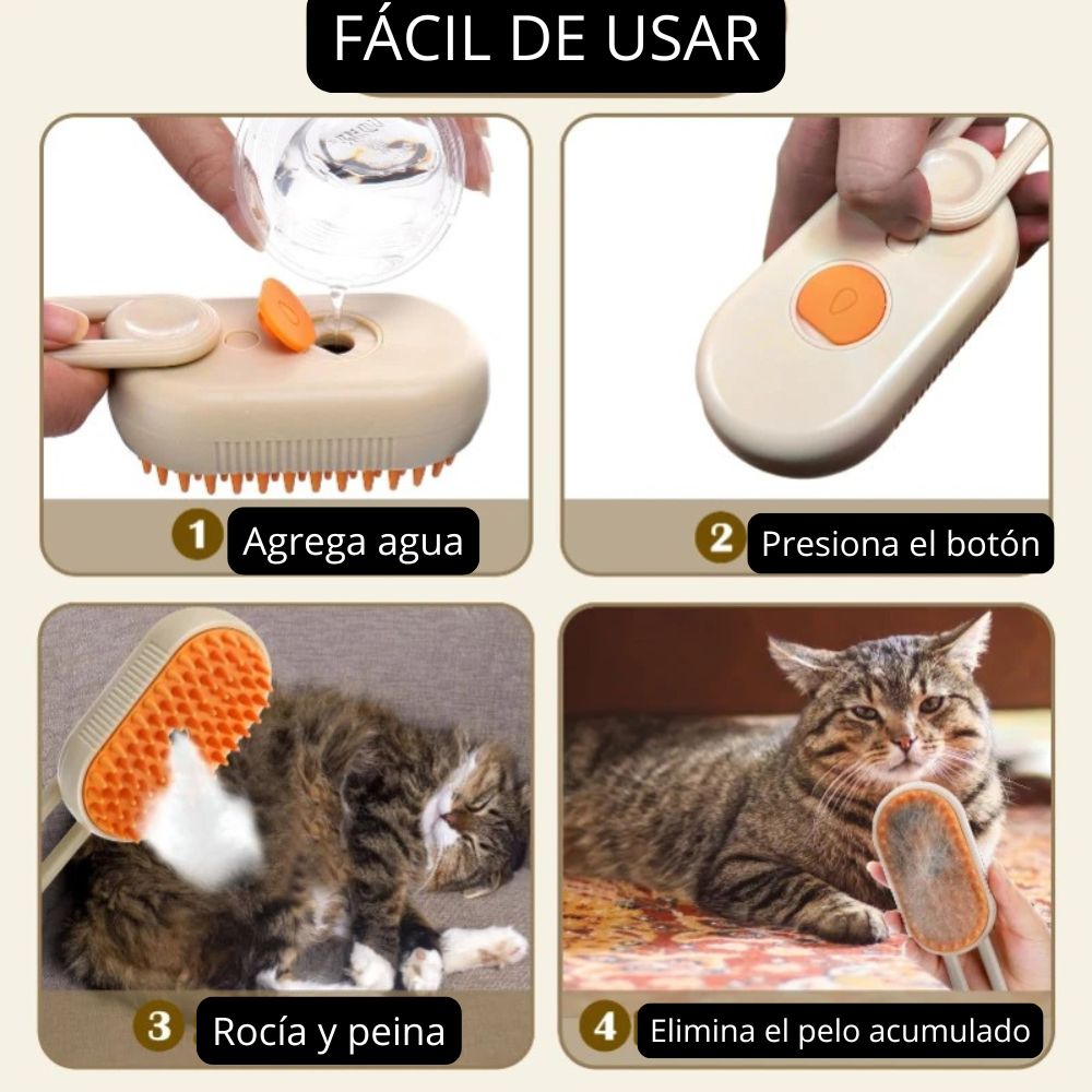 GlowPet™ - Cepillo a vapor para mascotas