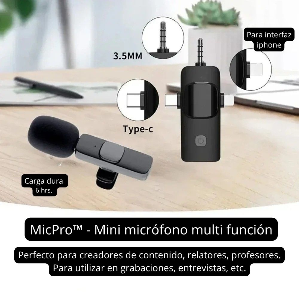 MicPro™ - Mini micrófono multi función